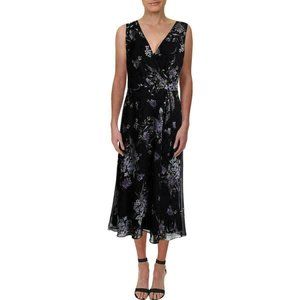 Lauren Ralph Lauren Olena Black Floral Dress